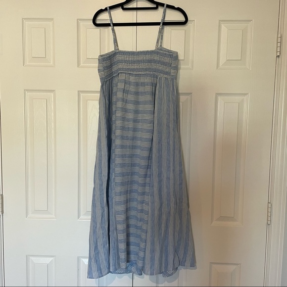 NWT Loft Women’s LOFT beach striped button down midi dress size small - Picture 9 of 10